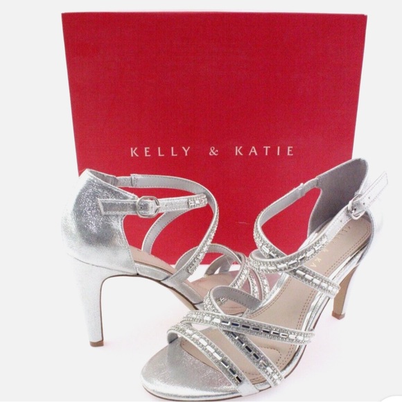 Kelly & Katie Shoes - Kelly & Katie Women's Silver Rhinestone Sandals 9 1/2 NWOT